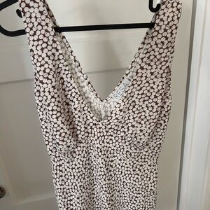 Brown and White Polka Dot Dress